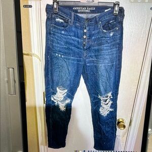 American Eagle Outfitters Blue Distressed Jeans